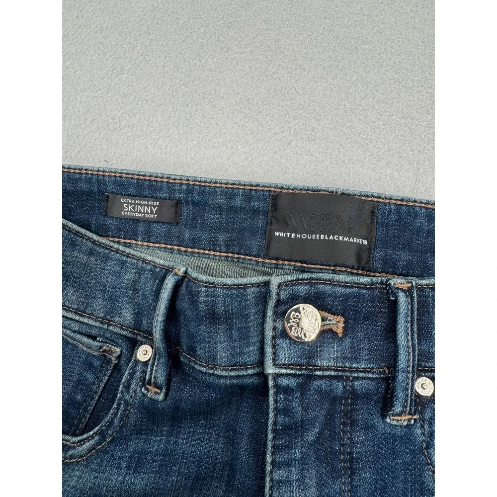 White House Black Market Extra High-Rise Skinny Everyday Soft Jeans Women 6 Blue